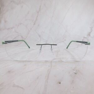 Silhouette 5452 40 6054 Rimless Eyeglasses Matte Green Titanium  54-21-145